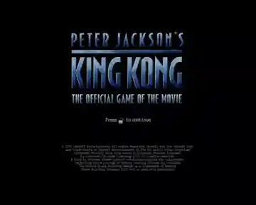 Peter Jacksons King Kong (USA) screen shot title